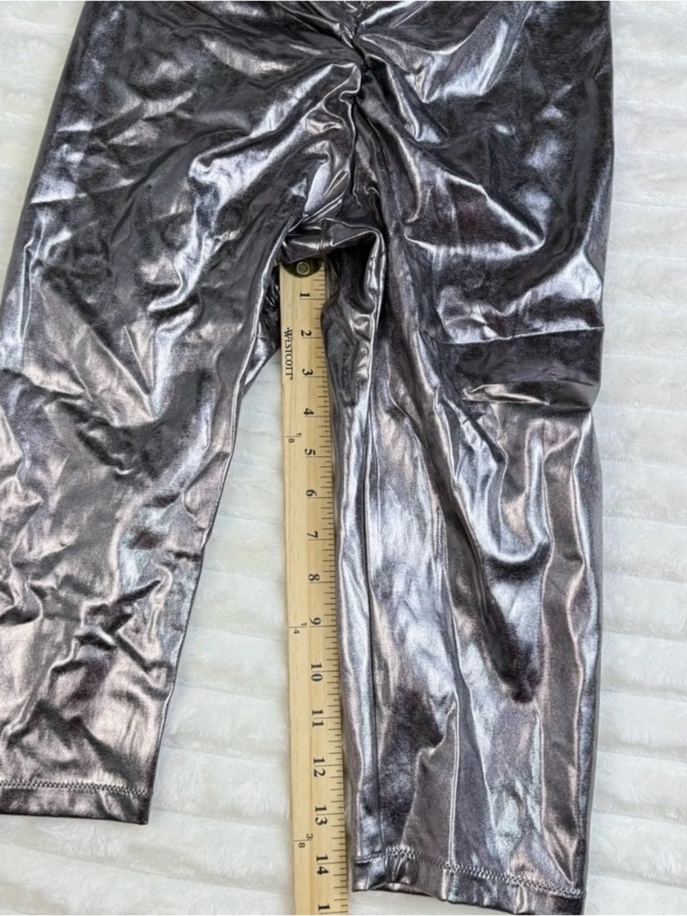 NWT SKIMS Metallic Swim V Waist Pant Medium Carbon Gray Cover Up Ruched Y2K